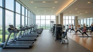 Hình ảnh phòng tập Gym hiện đại tại Ansana By Kita với tầm nhìn thoáng đãng