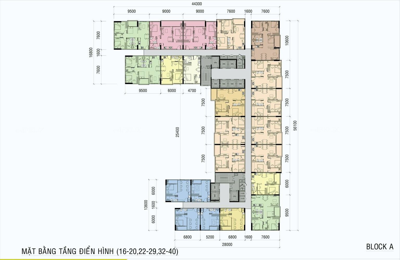 Mặt Bằng Ava Center Block A