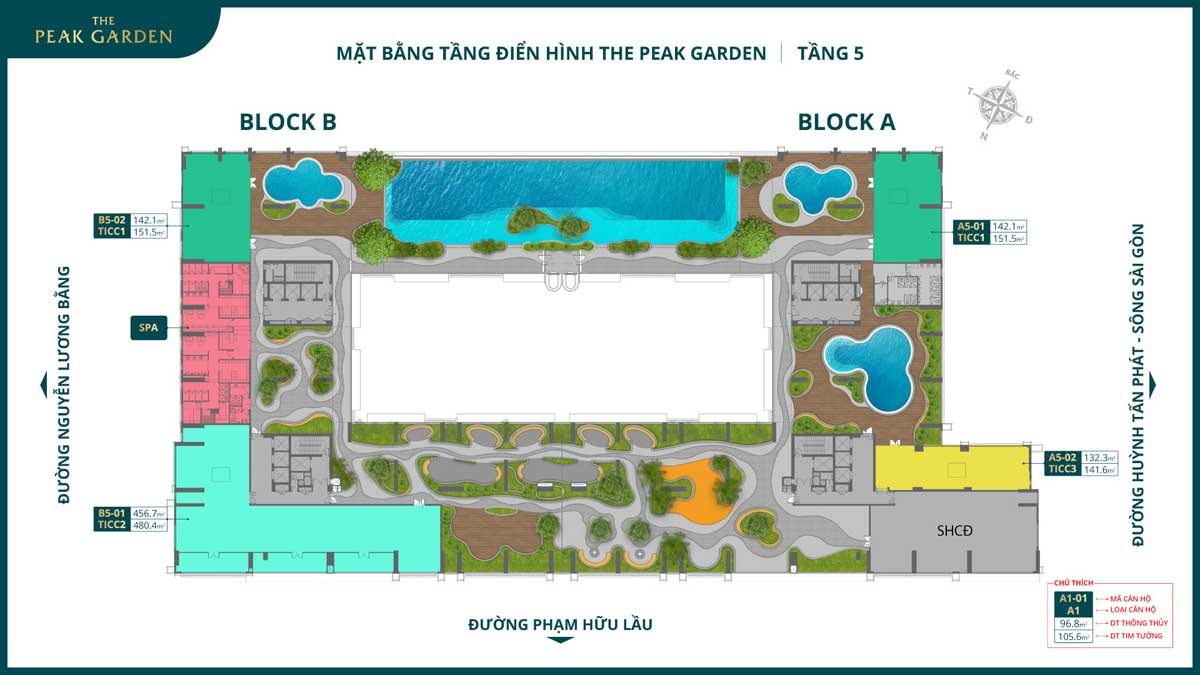 Mặt-bằng-tầng-5-Dự-án-The-Peak-Garden