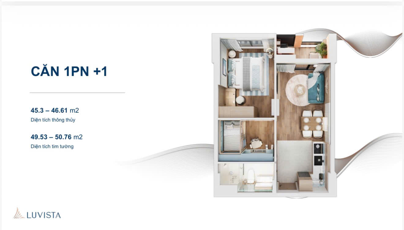 thiết kế căn hộ 1pn +