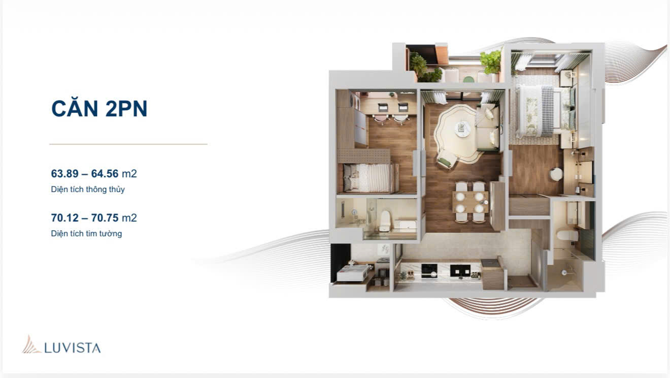 thiết kế căn hộ 2pn