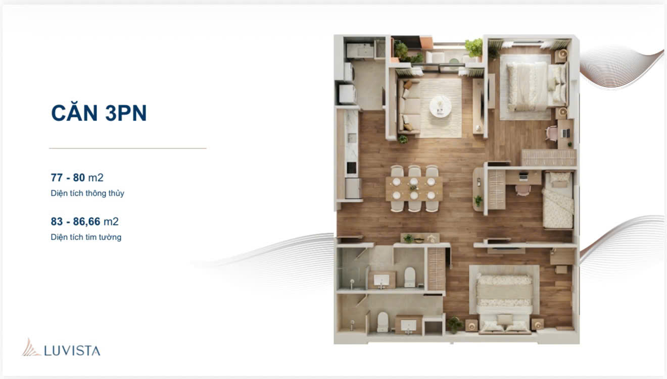 thiết kế căn hộ 3pn