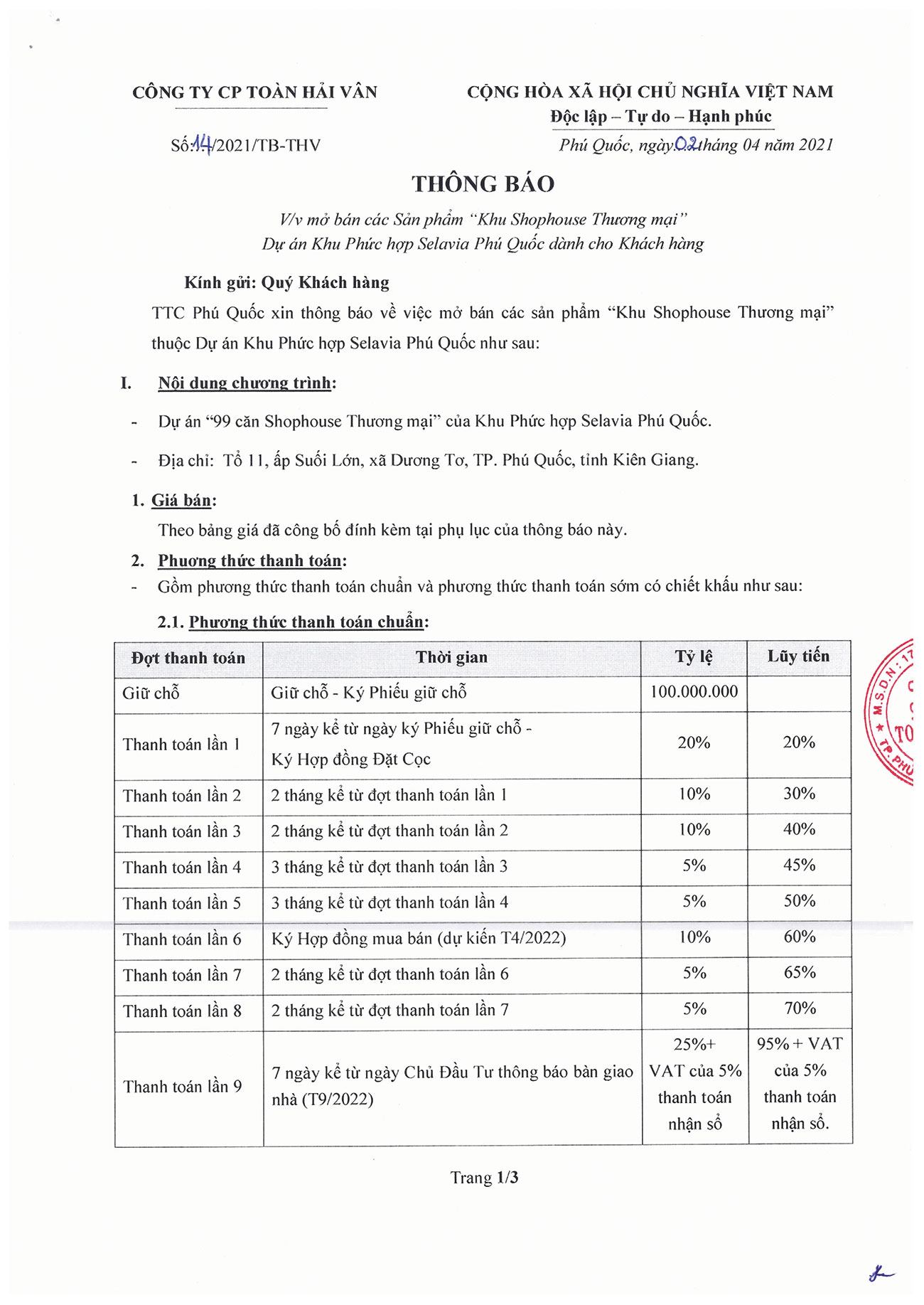 Chính sách bán hàng tháng 04/2021 - Trang 1.