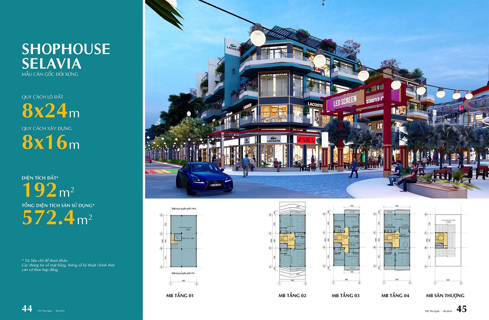 Mẫu Shophouse Căn Góc Đối Xứng.