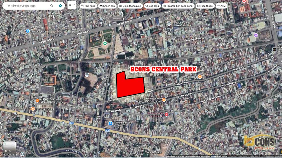 Vị trí Bcons Central Park Tam Hiệp Đồng Nai