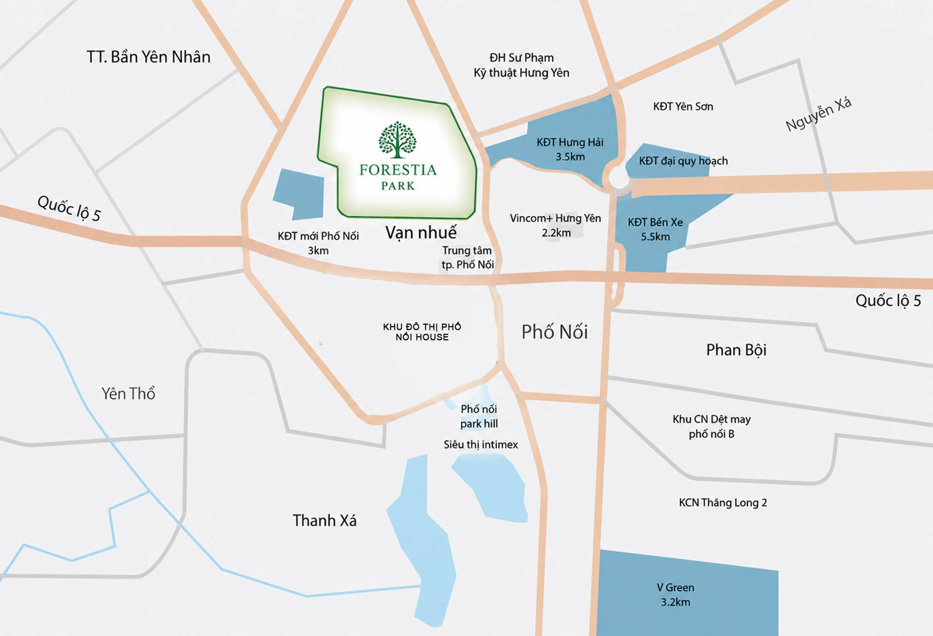 Vi tri du an Forestia Park Pho Noi