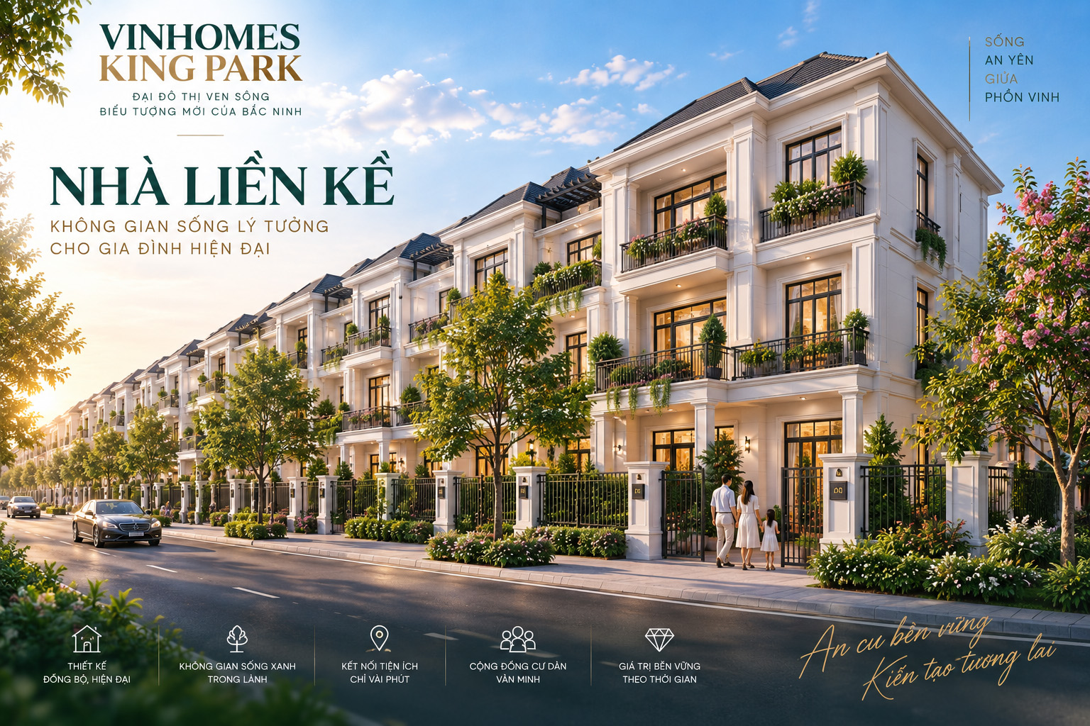 thiết kế liền kề vinhomes king park bắc ninh