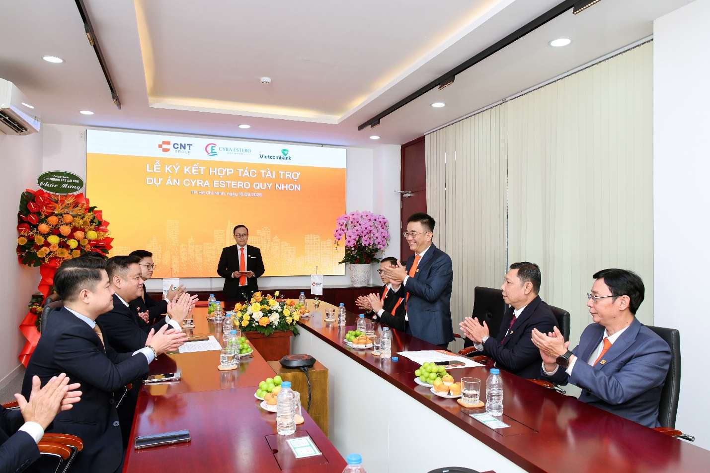 Ông Trần Công Quý – Phó Chủ tịch CNT Group tại sự kiện ký kết hợp tác tài trợ Dự án Cyra Estero Quy Nhon