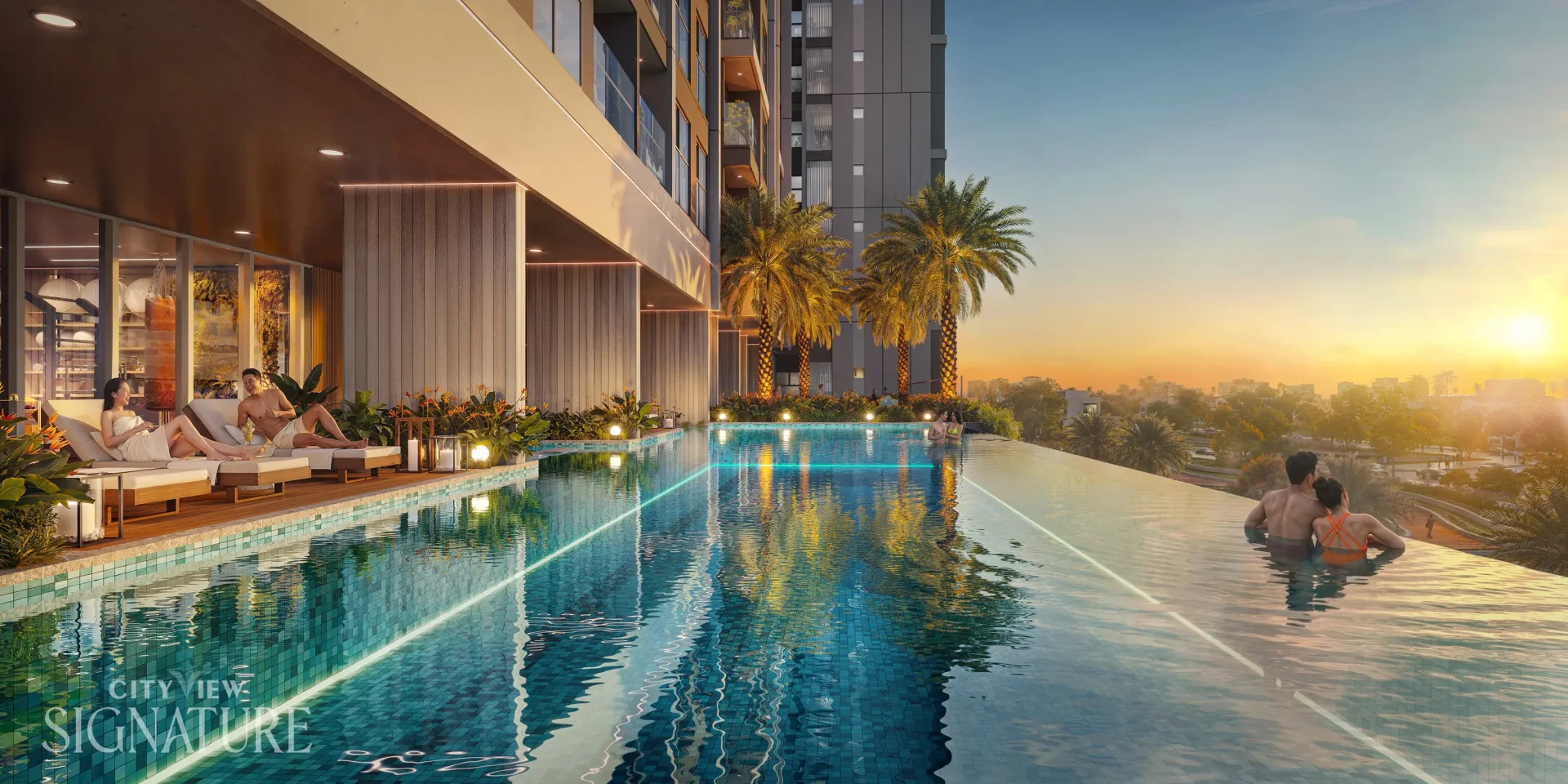 Tiên ích CityView Signature Hố Nai Biên Hòa Hồ bơi vô cực