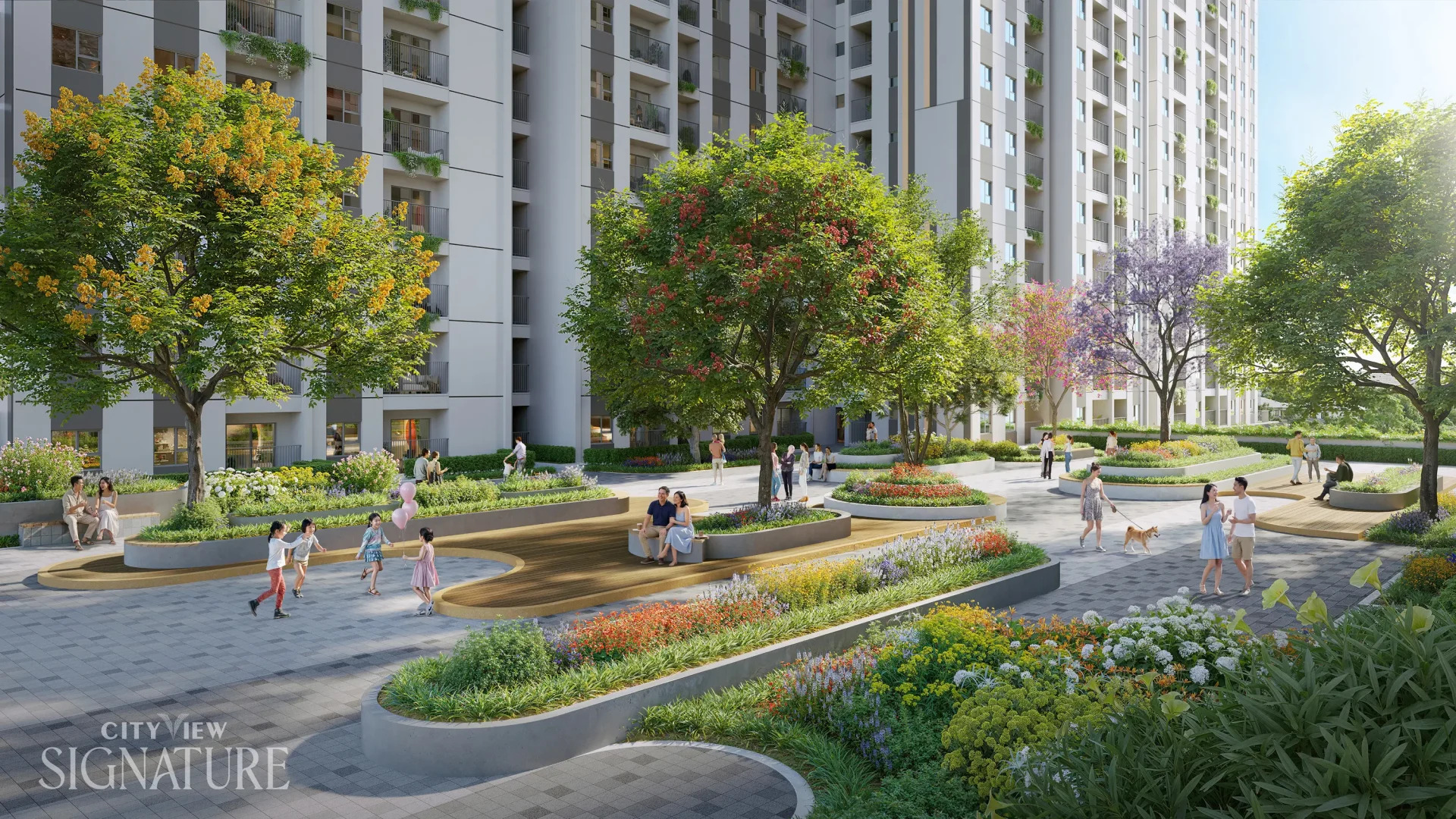 Vườn đọc sách - Công viên nội khu Signature City View Điểu Xiển Đồng Nai