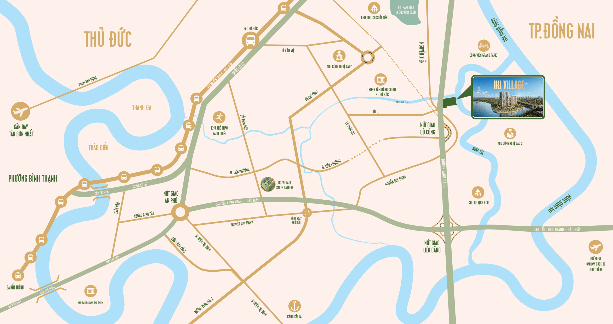 vị trí dự án iki village