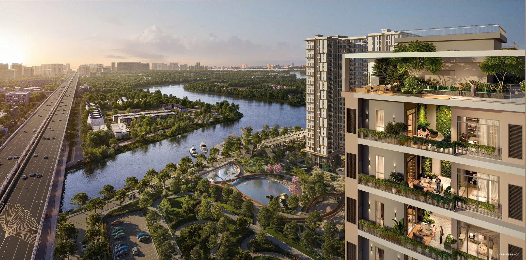 view từ ban công dự án